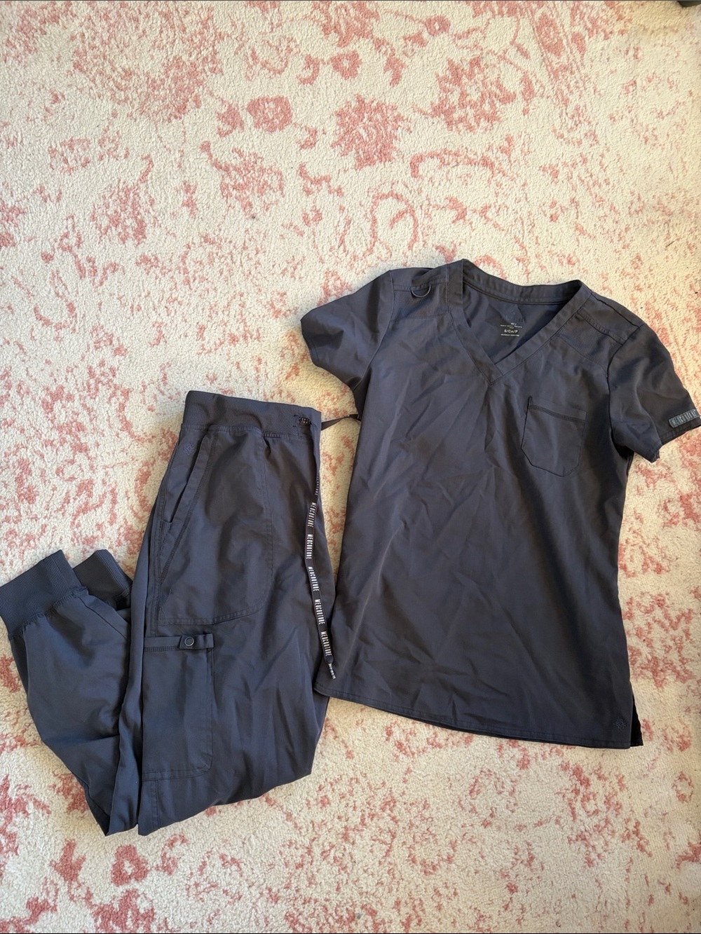 Med Couture Women's Scrub Set in grey